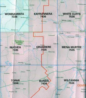 Grasmere 7435 NSW Topographic Map