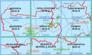 Grenfell 8530-S NSW Topographic Printed Map - Printed