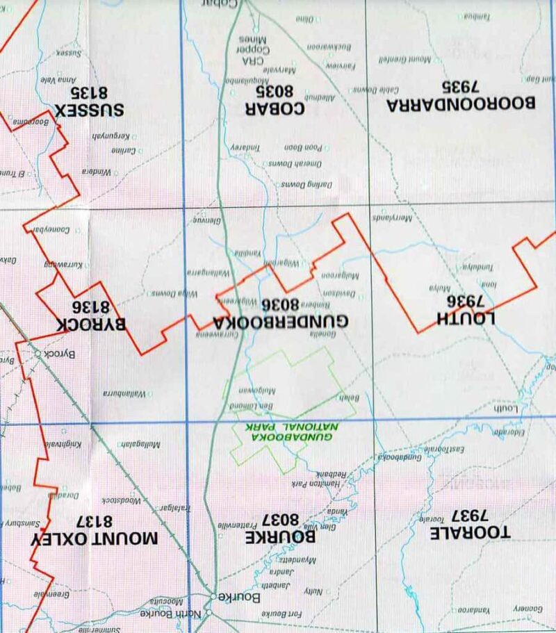 Gunderbooka 8036 NSW Topographic Map - Printed