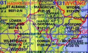 Gunderman 9131-3-S LPI NSW Topographic Map