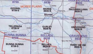 Gurley 8838-N NSW Topographic Map - Printed