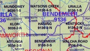 Haning 9136-3-N NSW Topographic Map