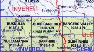 Hurricane Hill 9138-1-N NSW Topographic Map