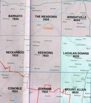 Keewong 7933 NSW Topographic Map