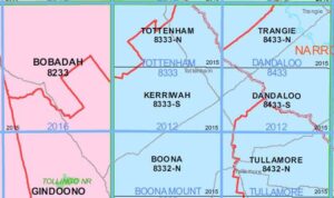 Kerriwah 8333-S NSW Topographic Map