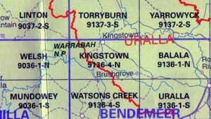 Kingstown 9136-4-N NSW Topographic Map - Printed