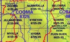 Kybeyan 8725-2-N NSW Topographic Map