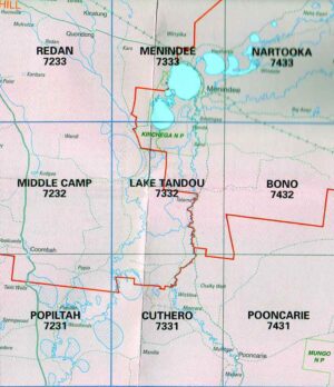 Lake Tandou 7332 NSW Topographic Map