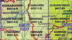 Marengo 9337-1S NSW Topographic Map Printed