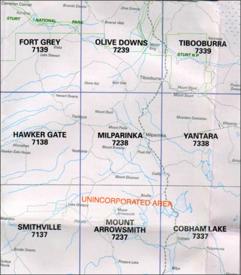 Milparinka 7238 NSW Topographic Map