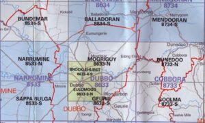 Mogriguy 8633-N NSW Topographic Map Printed