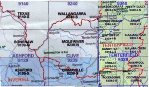 Mole River 9239-N NSW Topographic Map Printed