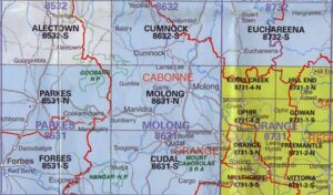 Molong 8631-N NSW Topographic Map Printed