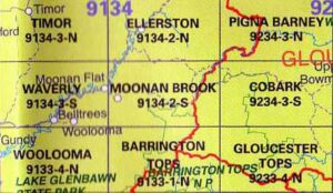 Moonan Brook 9134-2S NSW Topographic Map Printed