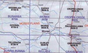 Moree 8839-S NSW Topographic Map