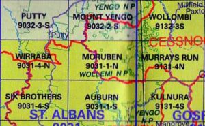 Moruben 9031-1N NSW Topographic Map Printed