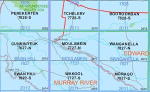Moulamein 7727-N NSW Topographic Map Printed