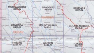 Mount Harris 8435-S NSW Topographic Map