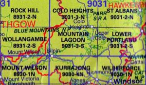 Mountain Lagoon 9031-3S NSW Topographic Map Printed