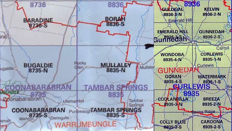 Mullaley 8835-N NSW Topographic Map
