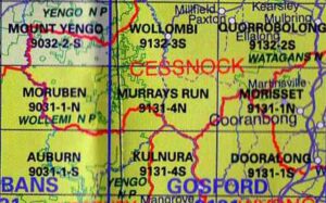 Murrays Run 9131-4N NSW Topographic Map Printed
