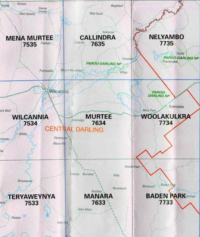 Murtee 7634 NSW Topographic Map