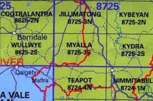 Myalla 8725-3S NSW Topographic Map Printed