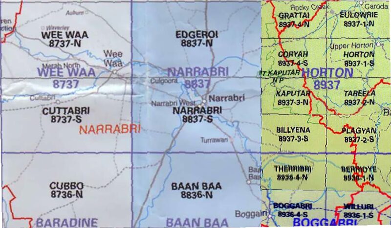 Narrabri 8837-S NSW Topographic Map Printed