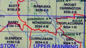 Nowendoc 9234-4N NSW Topographic Map Printed