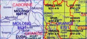 Ophir 8731-4S NSW Topographic Map Printed