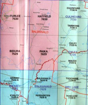 Paika 7629 NSW Topographic Map