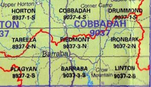 Piedmont 9037-3-N NSW Topographic Map