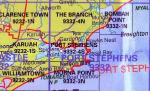 Port Stephens 9332-4-S NSW Topographic Map - Printed
