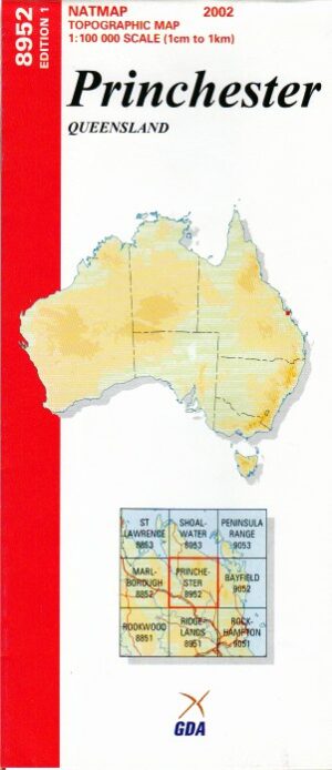 Princhester (QLD)  8952 1:100,000 Scale Map