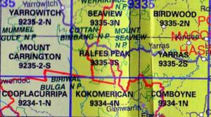 Ralfes Peak 9335-3S NSW Topographic Map Printed