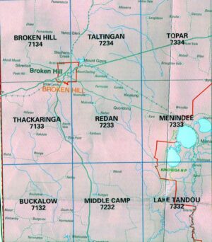 Redan 7233 NSW Topographic Map