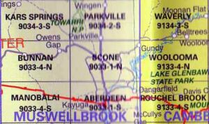 Scone 9033-1-N NSW Topographic Map