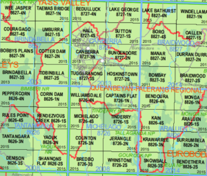 Canberra 8727-3-N NSW Topographic Map - Printed