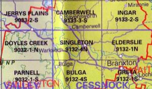 Singleton 9132-4N NSW Topographic Map Printed