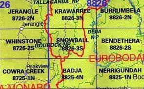 Snowball 8826-3-S NSW Topographic Map