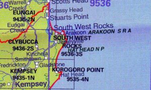 South West Rocks 9536-3-S NSW Topographic Map