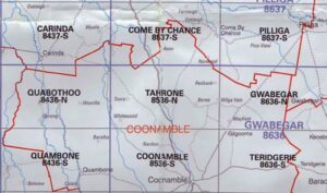 Tahrone 8536-N NSW Topographic Map