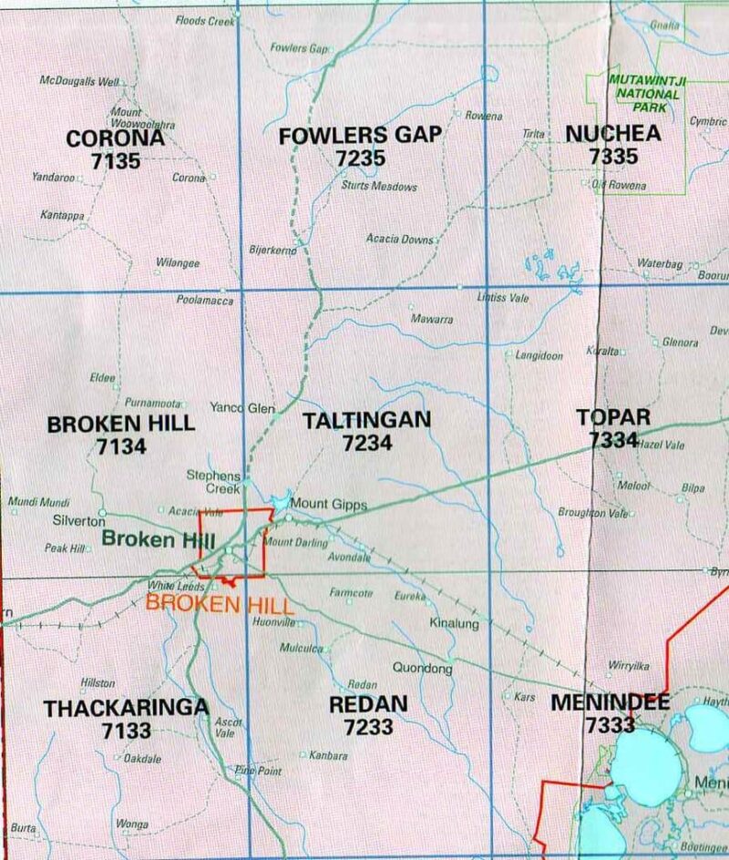 Taltingan 7234 NSW Topographic Map