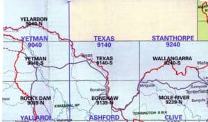 Texas 9140-S NSW Topographic Map