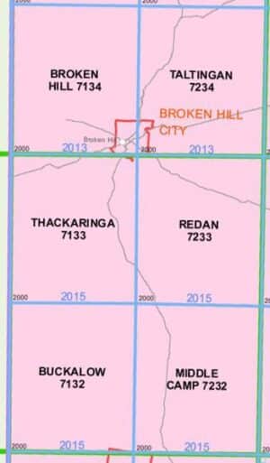 Thackaringa 7133 NSW Topographic Map