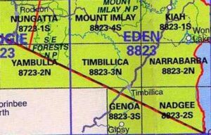Timbillica 8823-3-N NSW Topographic Map
