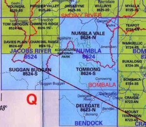 Tombong 8624-S NSW Topographic Printed Map - Printed