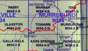 Towarri 9034-3-N NSW Topographic Map