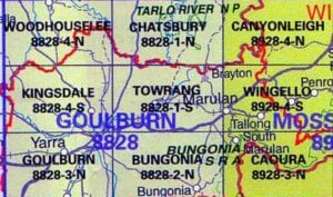 Towrang 8828-1-S NSW Topographic Map