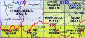 Tunnabidgee 8832-3-S NSW Topographic Map